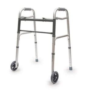 Folding Walker with Wheels by Biosmedical