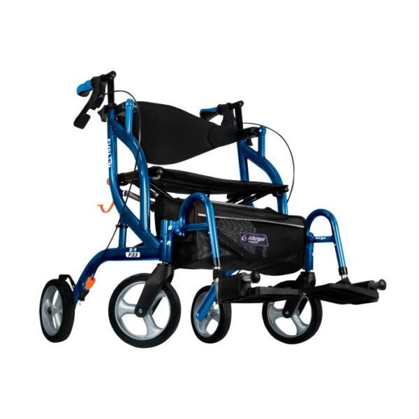 Airgo Fusion F23 Side-Folding Rollator & Transport Chair by Drive