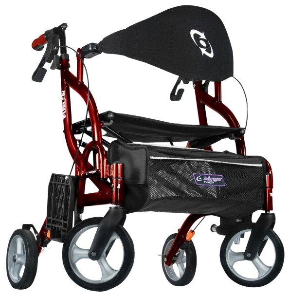 Airgo Fusion F18 Side-Folding Rollator & Transport Chair by Drive