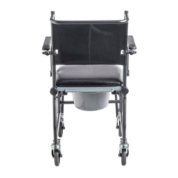 Drive Medical Upholstered Drop Arm Wheeled Commode