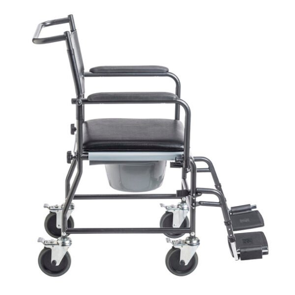 Drive Medical Upholstered Drop Arm Wheeled Commode