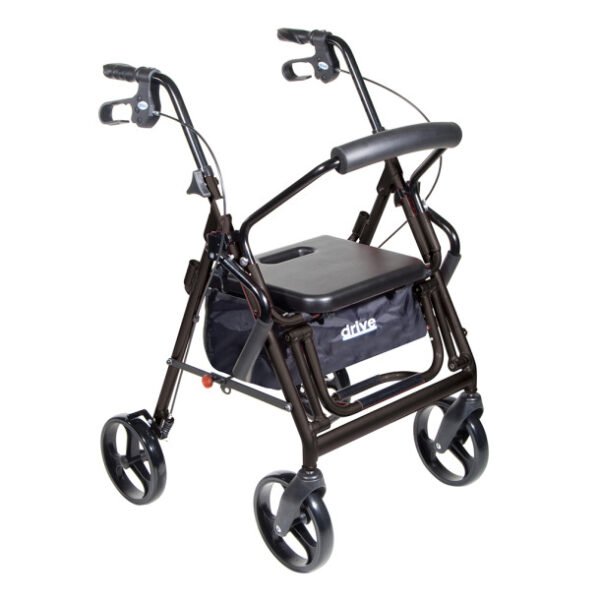 Drive Medical Duet Rollator/Transport Chair, 8" Casters