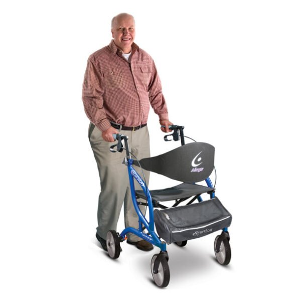 Airgo eXcursion XWD Lightweight Side-fold Rollator - Pacific Blue