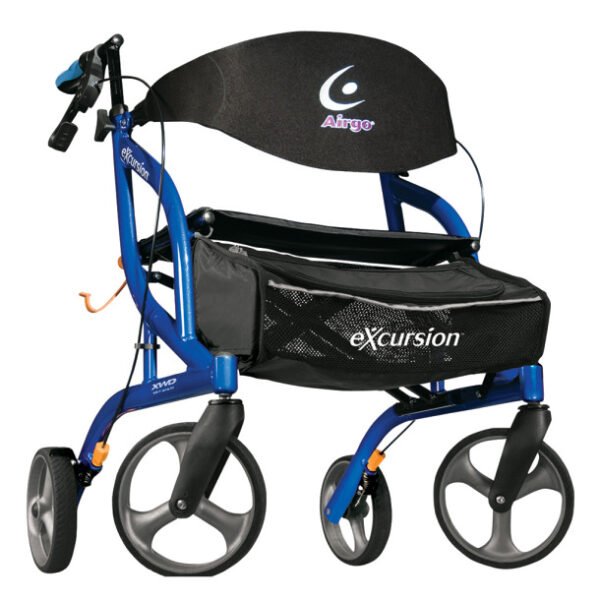 Airgo eXcursion XWD Lightweight Side-fold Rollator - Pacific Blue