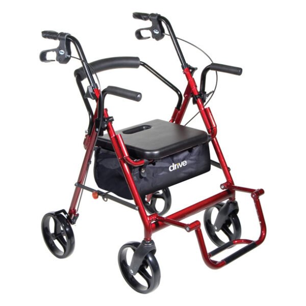 Drive Medical Duet Rollator/Transport Chair, 8" Casters