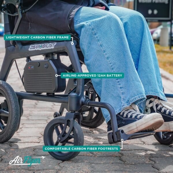 AirFlyer Ultra Lightweight Carbon Fiber Electric Wheelchair​ - Image 6