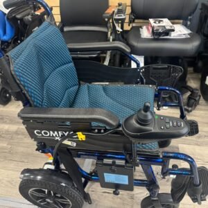 X-6 ComfyGO Lightweight Electric Power Wheelchair Black (Floor Model).