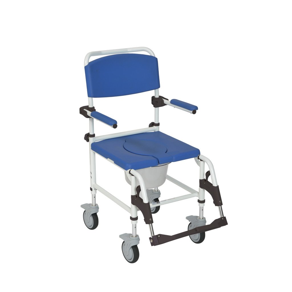 Aluminum Rehab Shower Commode Chair